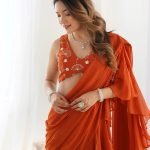graceful-rust-zari-embroidered-georgette-ready-to-wear-sharara-saree-8046273