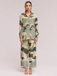 Incredible Multi-Color Digital Printed Crepe Office Wear Co-Ord Set