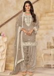Grey Embroidered Salwar Suit Set