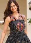Black Bandhej Print Gown In Georgette